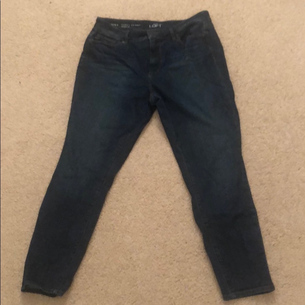 Loft Petite curvy skinny ankle jeans